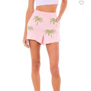 Show Me Your MuMu Pink Palm Tree Shorts